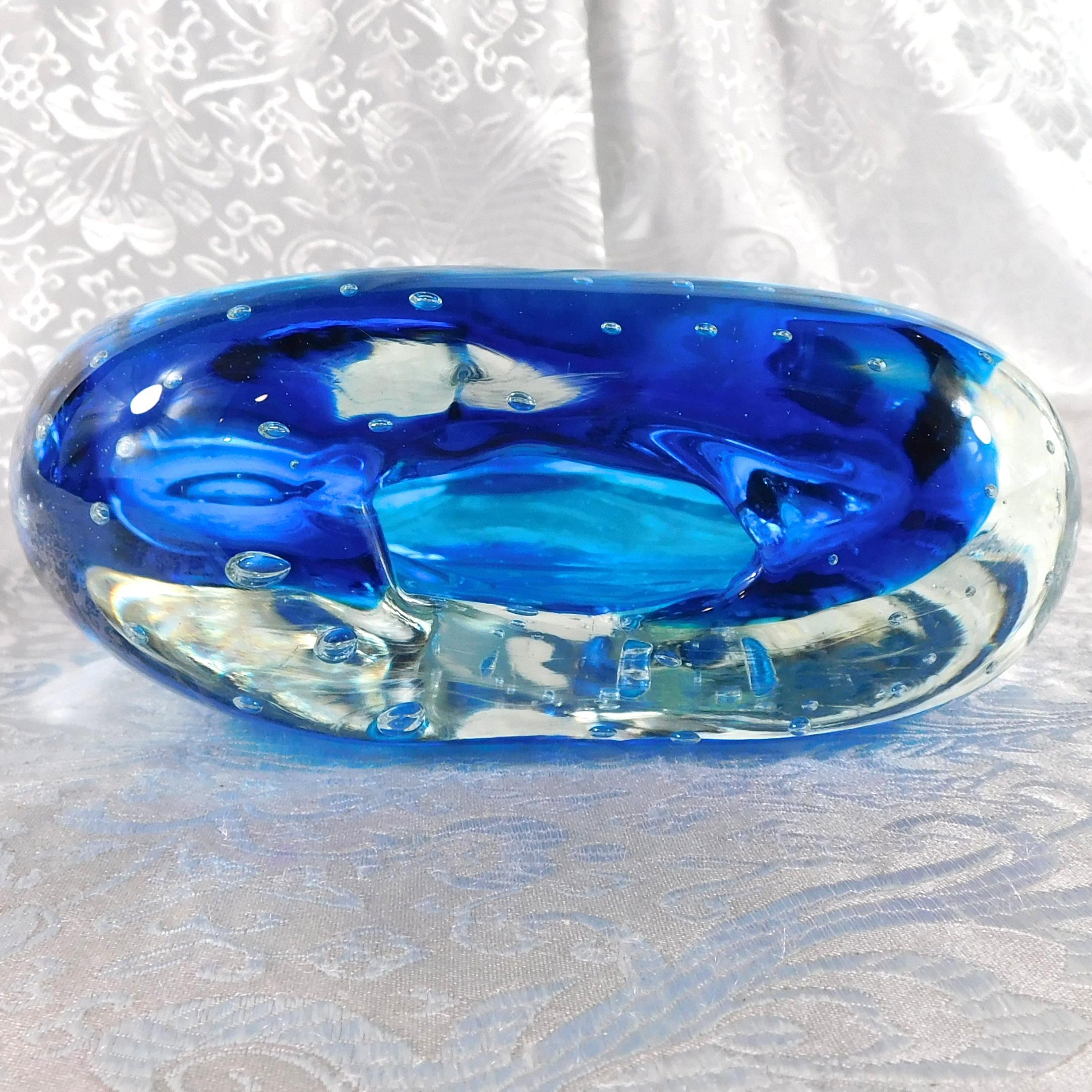 Blue Bullicante Heart Shaped Vase # 27252