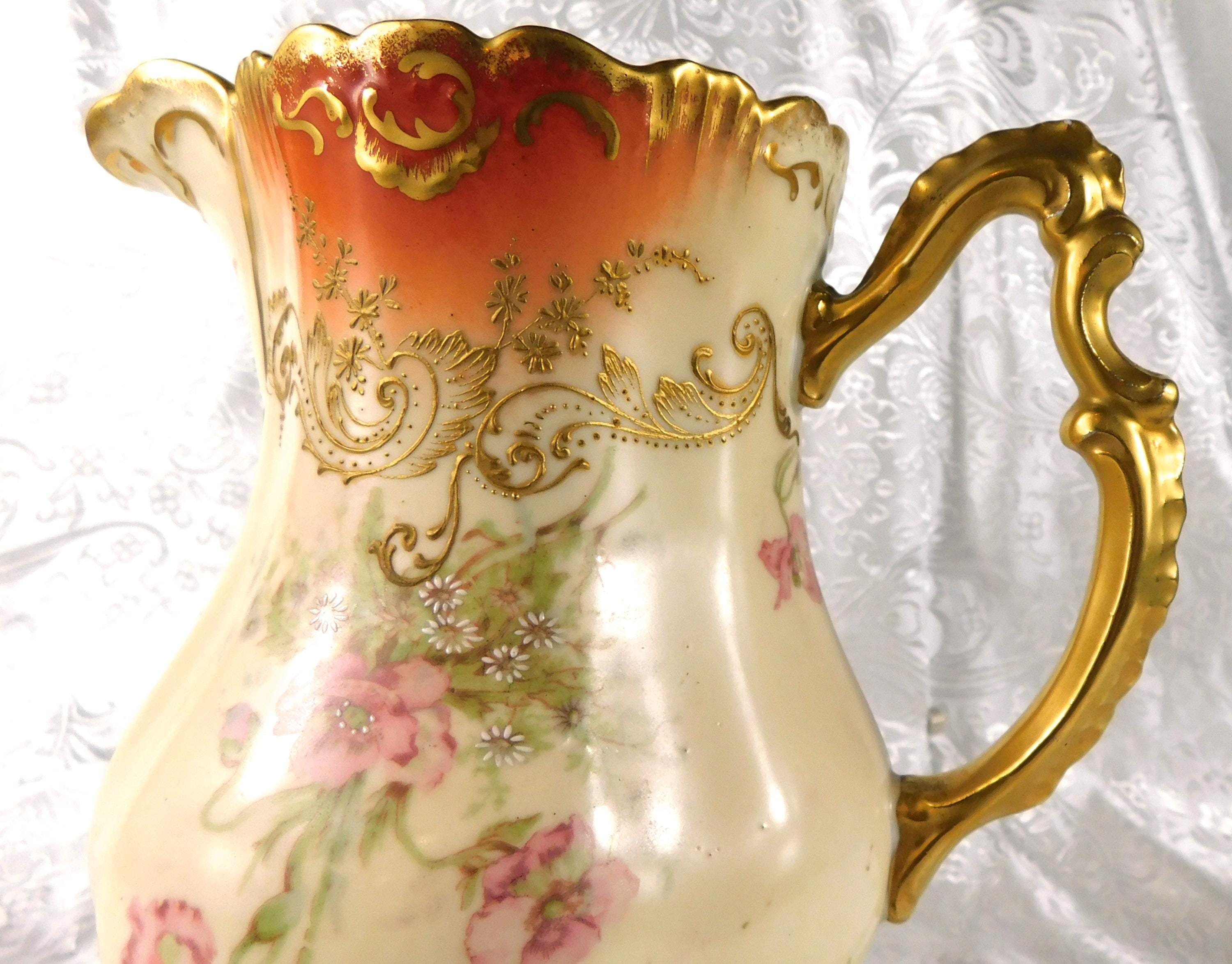 Coiffe et Cie  and Lazeyras Rosenfel Lehman Limoges Chocolate Pot with No Lid #  27011