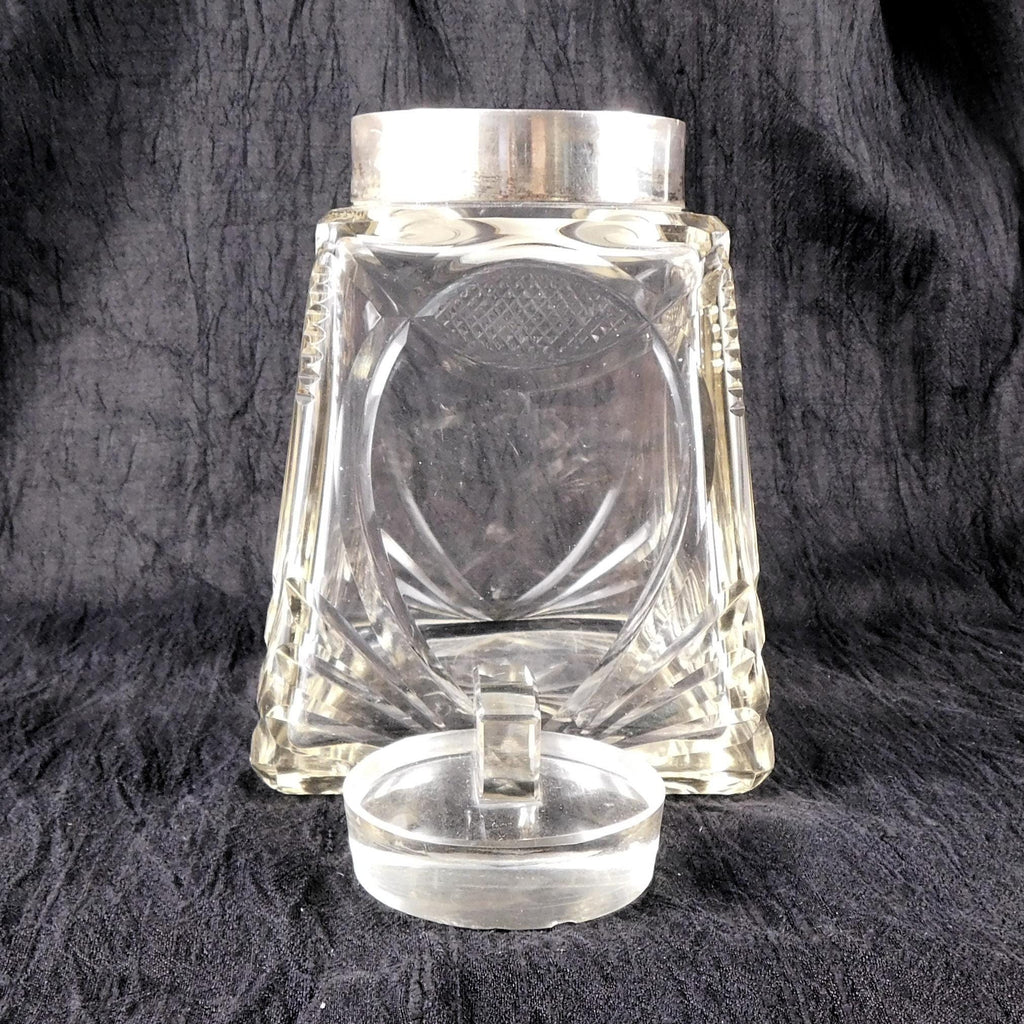 Antique Cut Glass Cannister or Decanter with Lid # 27296
