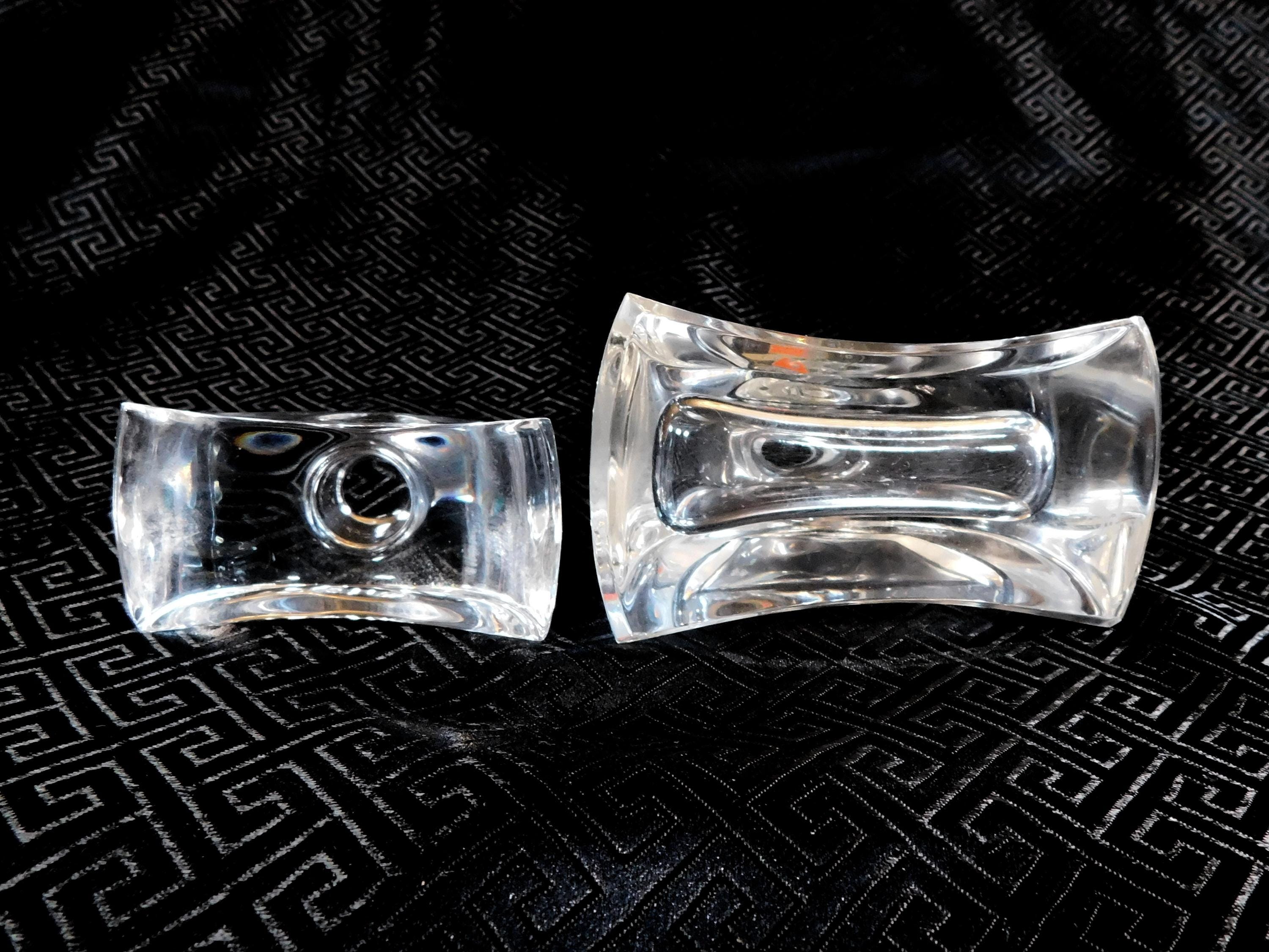 Colle Crystal Semi Circle Perfume Bottle with Matching Stopper # 20921