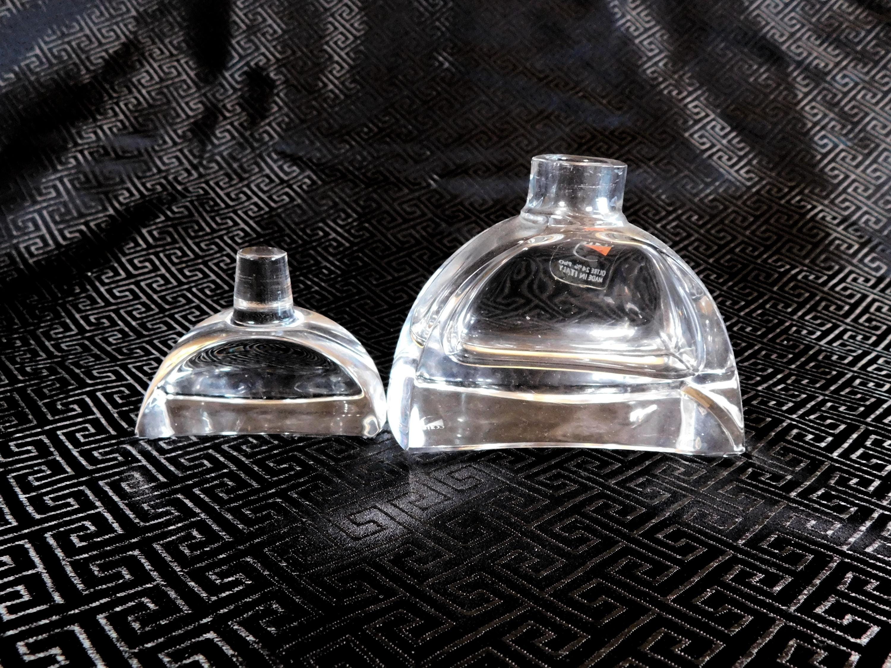 Colle Crystal Semi Circle Perfume Bottle with Matching Stopper # 20921