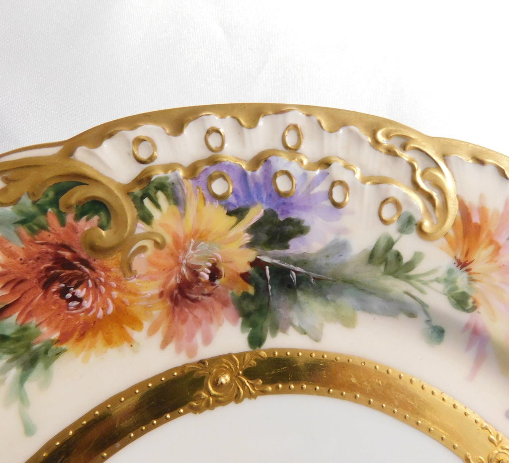 Beautiful Dresden Floral Plate # 6503
