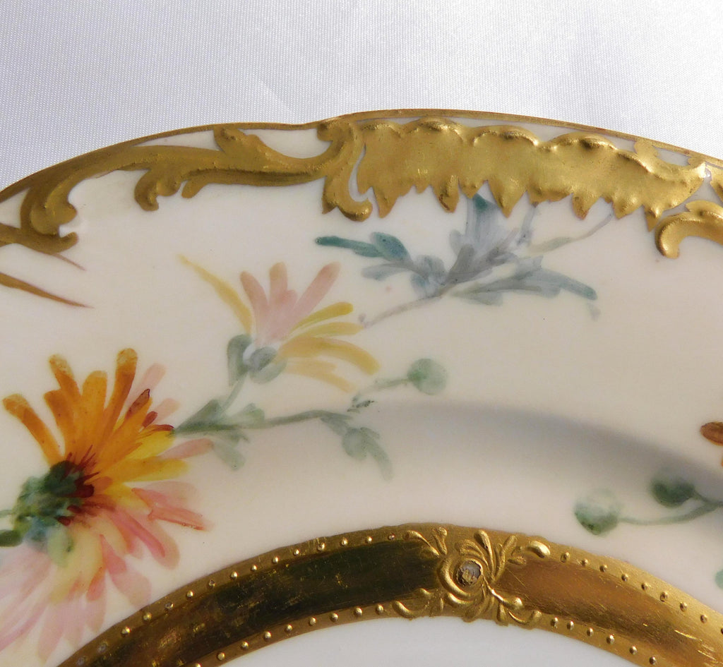 Beautiful Dresden Floral Plate # 6503