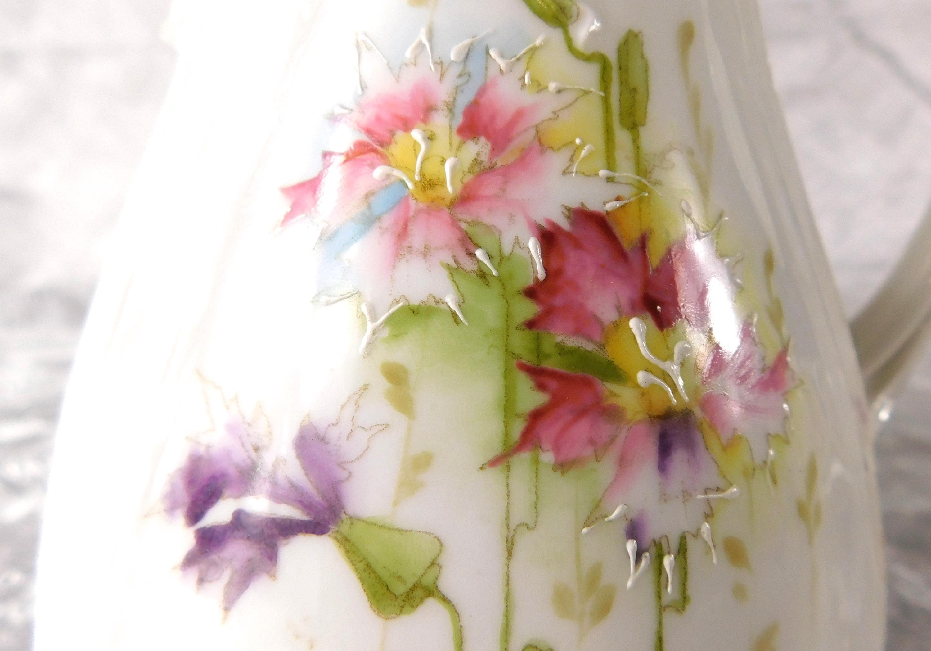 Chocolate Pot with Hand Painted Flowers # 27390
