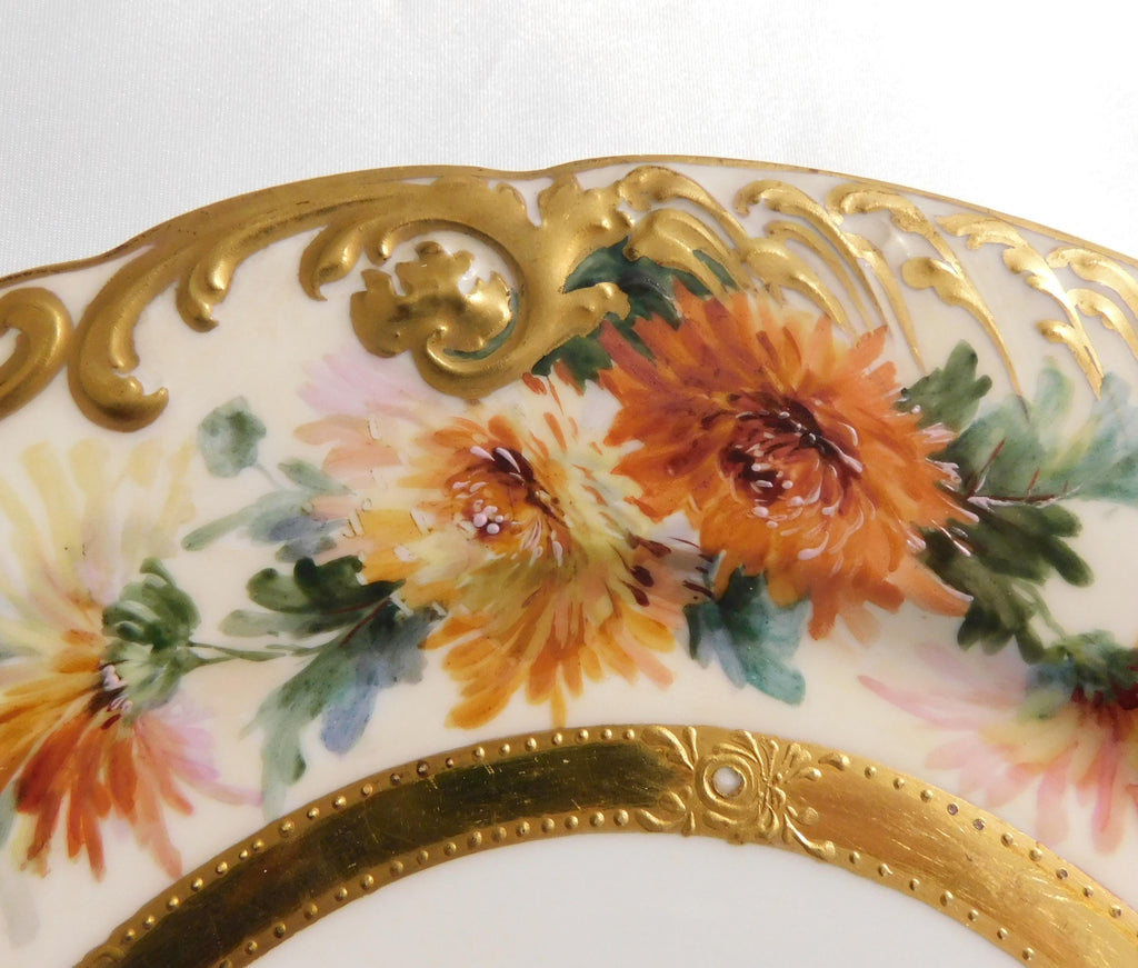 Beautiful Dresden Floral Plate # 6503