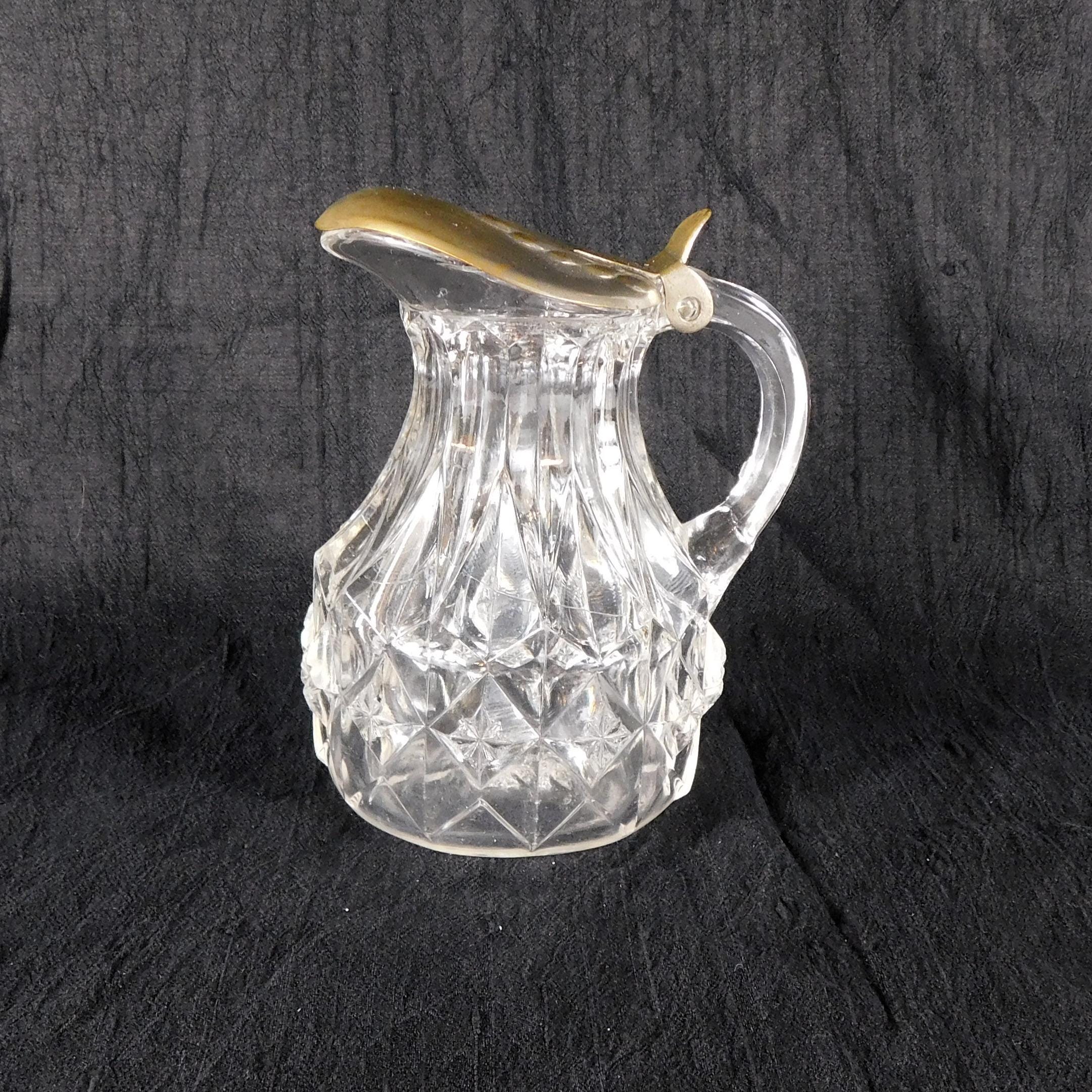 Clear Glass Syrup Bottle with Metal Lid # 27349
