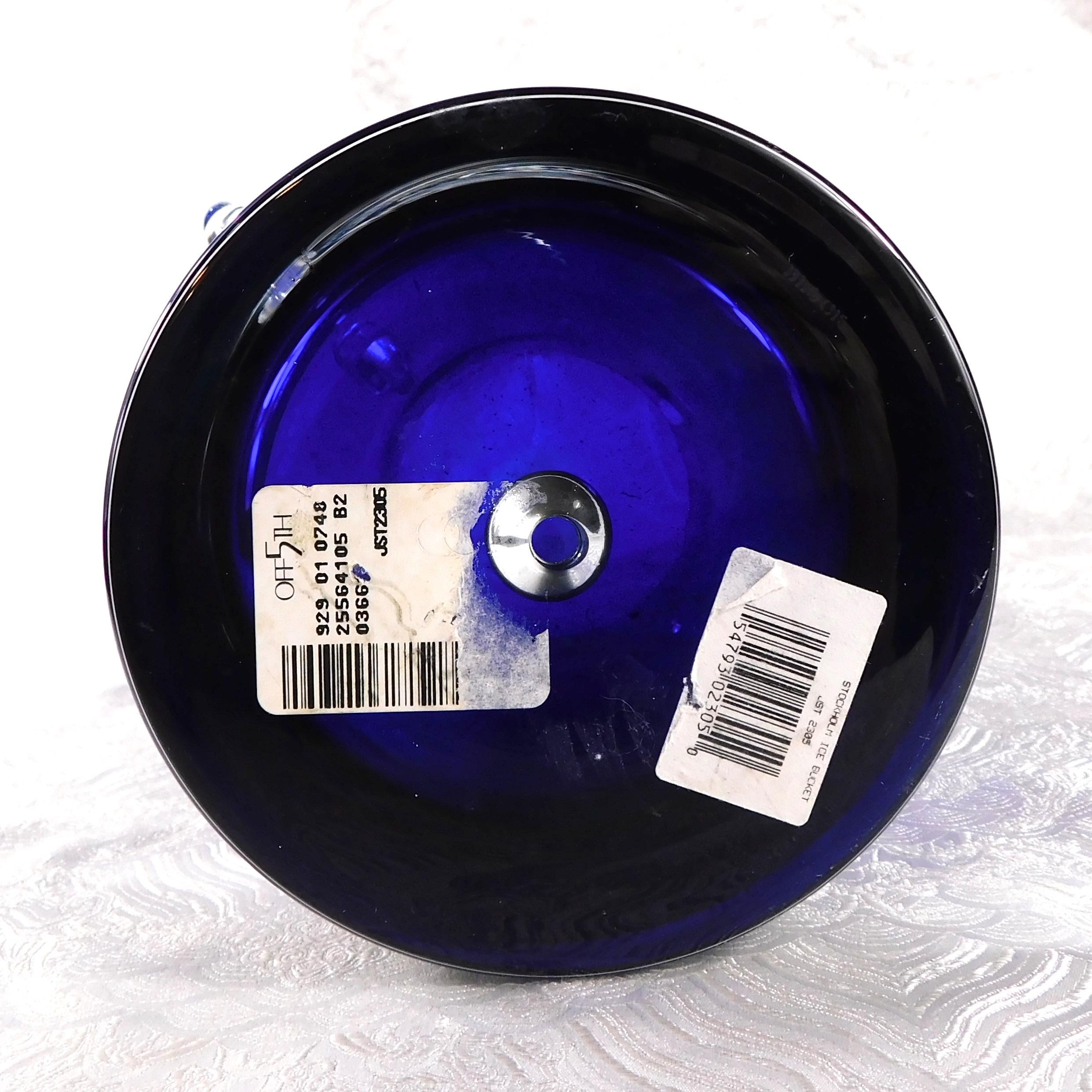 Block Cut Crystal Blue ice Bucket In Stockholm # 27415