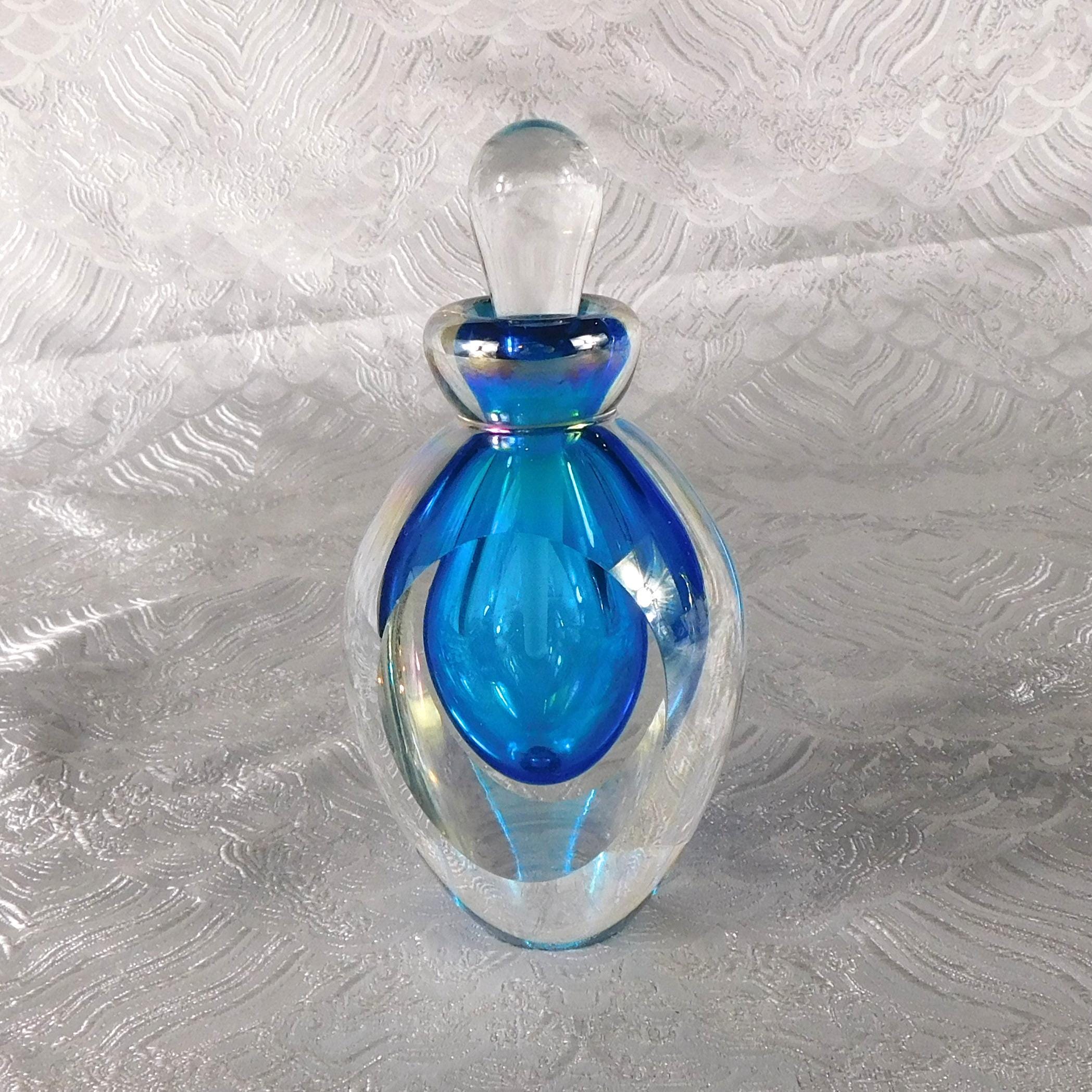 Blue Cased in Clear Perfume Bottle # 27392