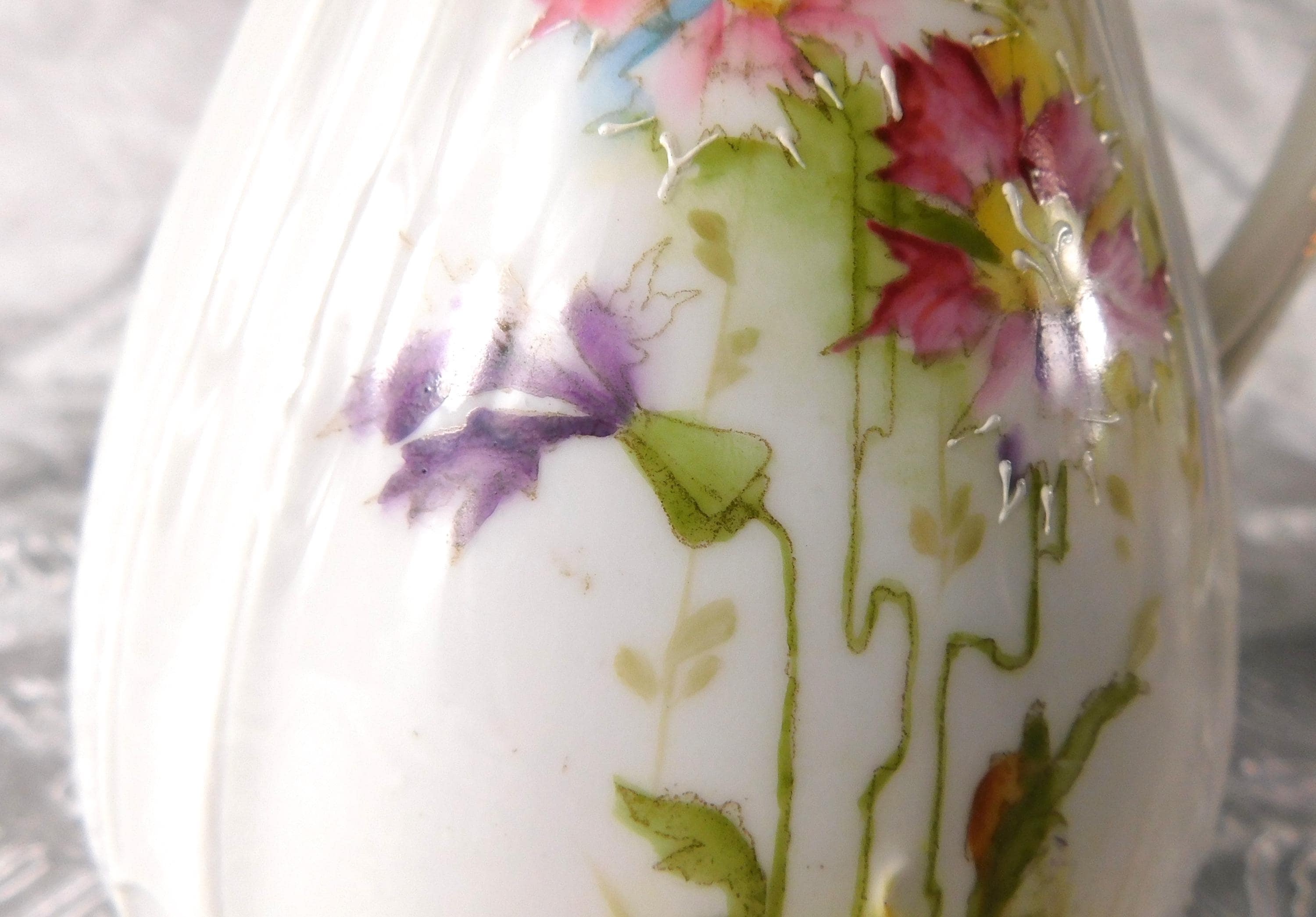 Chocolate Pot with Hand Painted Flowers # 27390