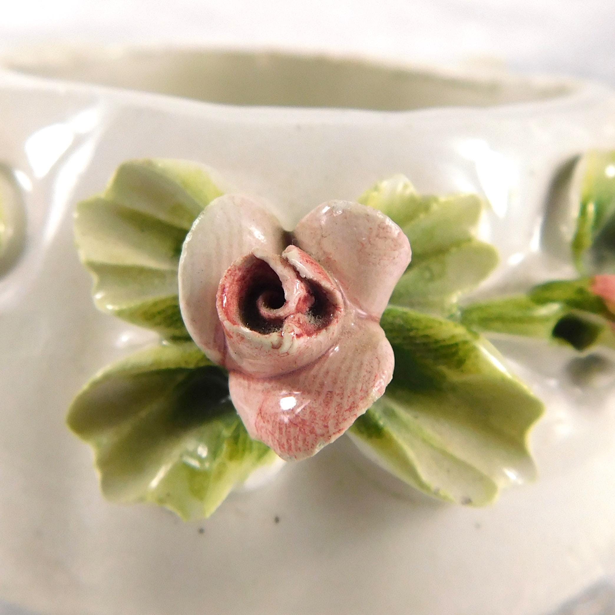 Carl Thieme Small Covered Dish with Roses # 27423
