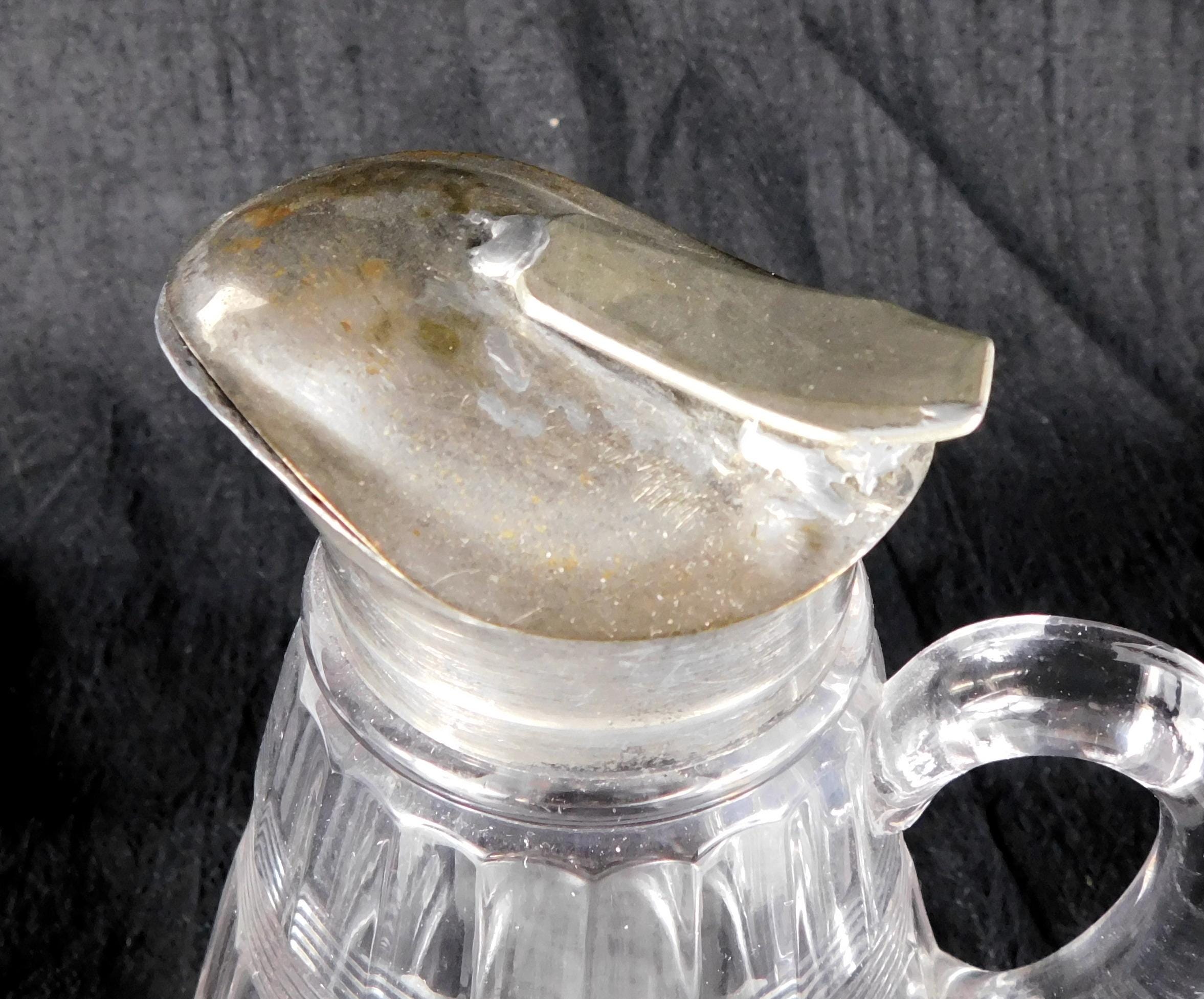 Clear Glass Syrup Bottle with Metal Lid # 27364