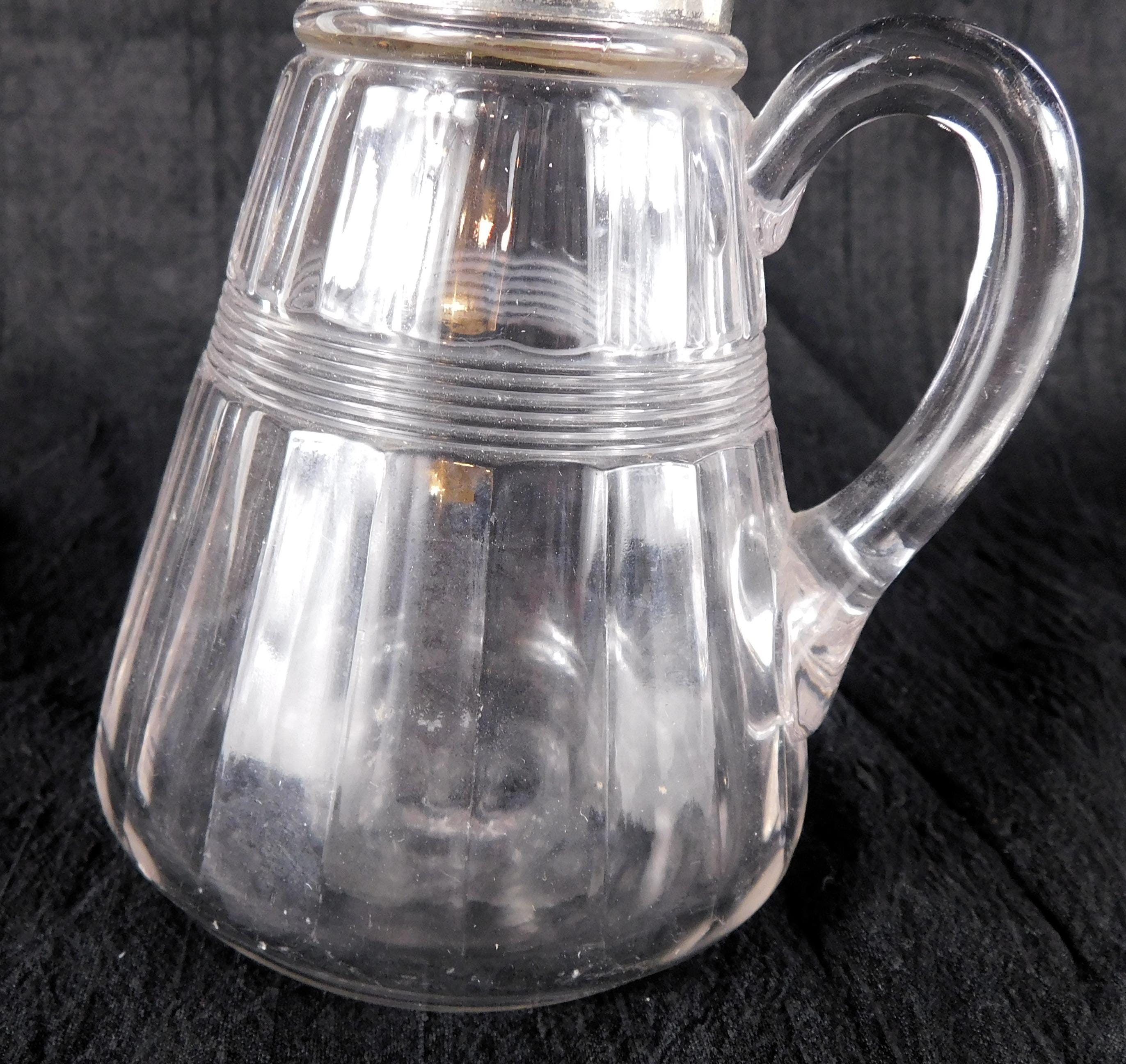 Clear Glass Syrup Bottle with Metal Lid # 27364