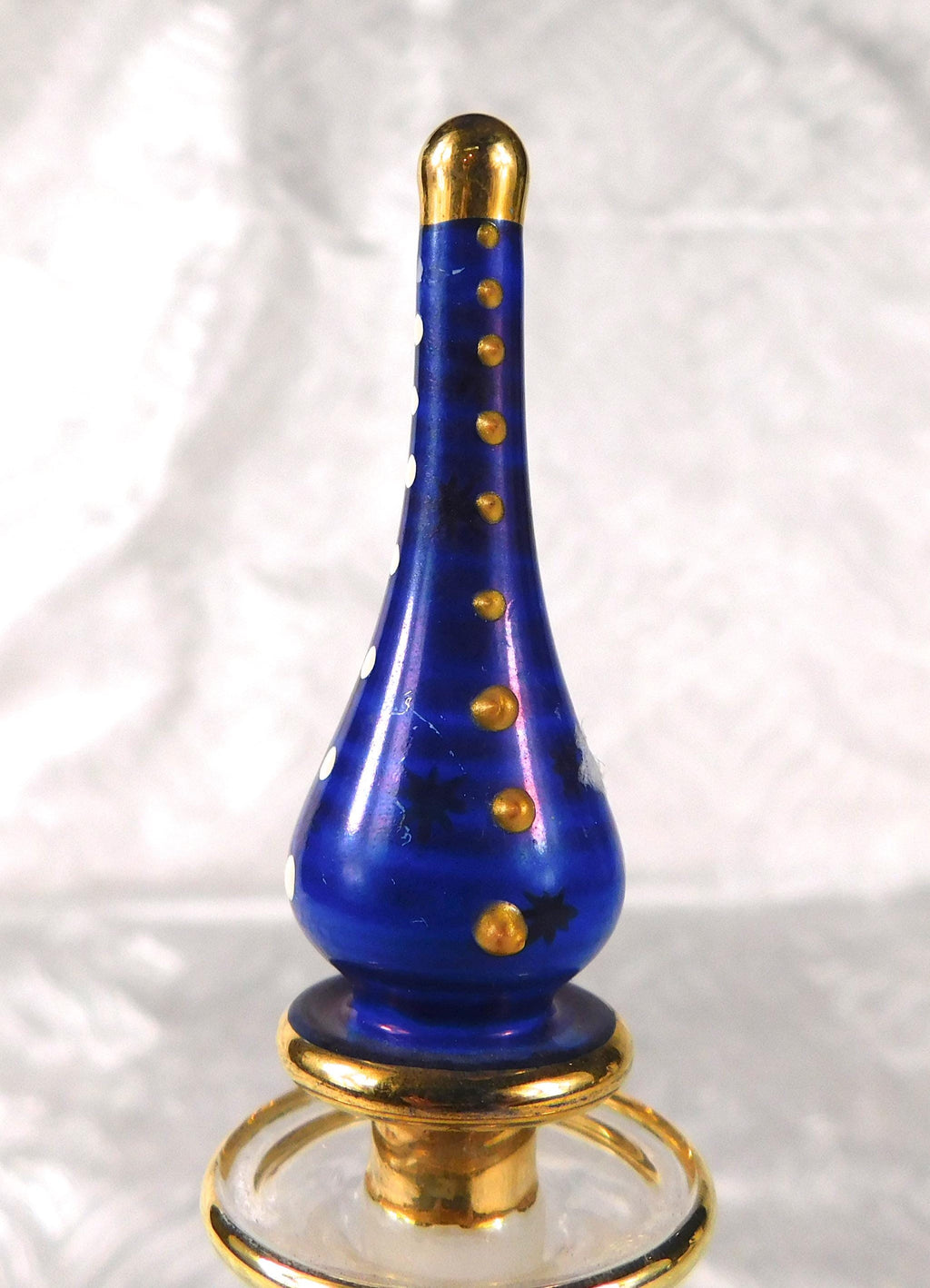 Blue Glass Decorative Perfume Bottle # 27483